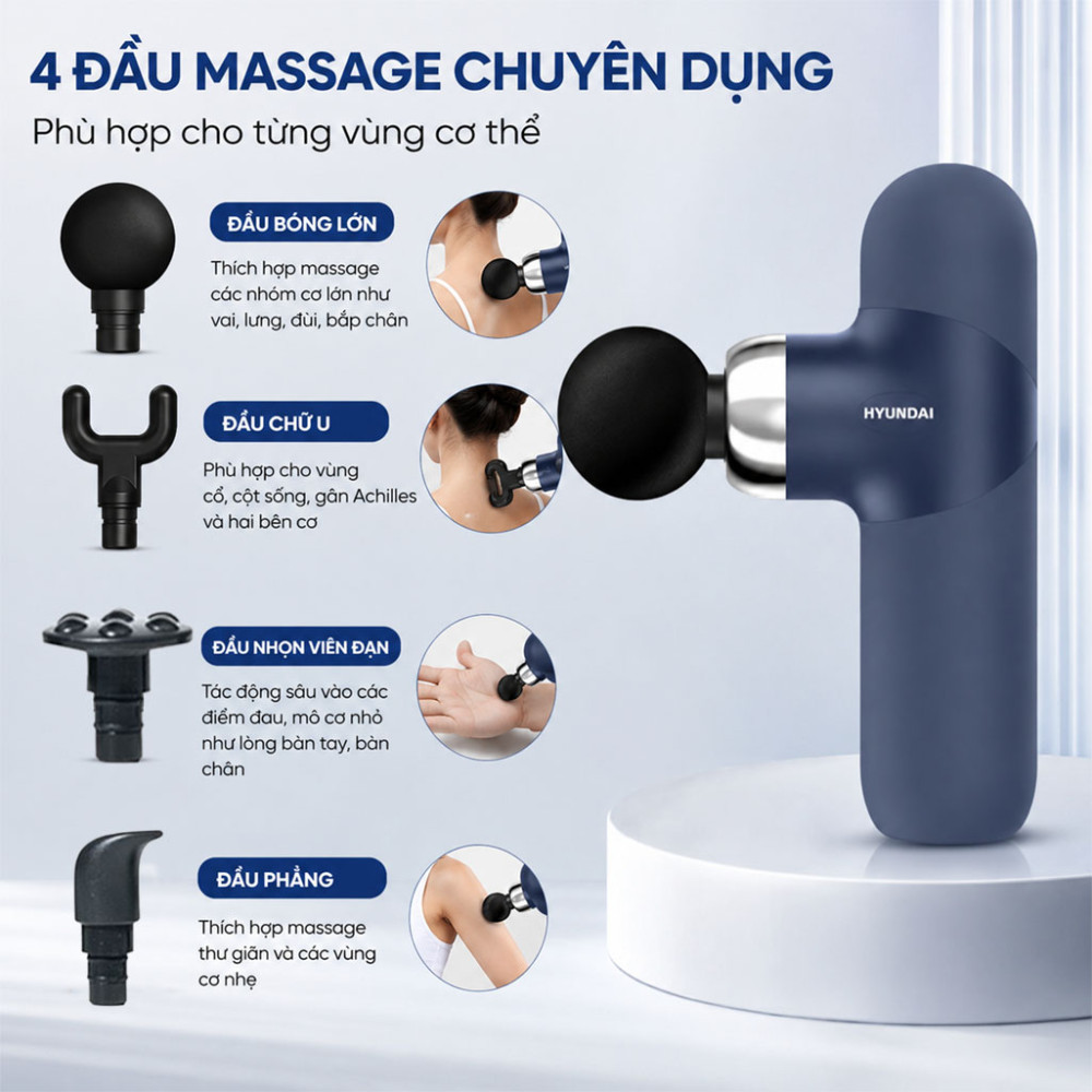 Súng massage cầm tay Hyundai PMS-019 - Hàng chính hãng