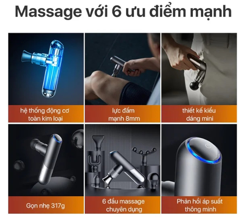  Súng massage cầm tay mini Philips PPM7501