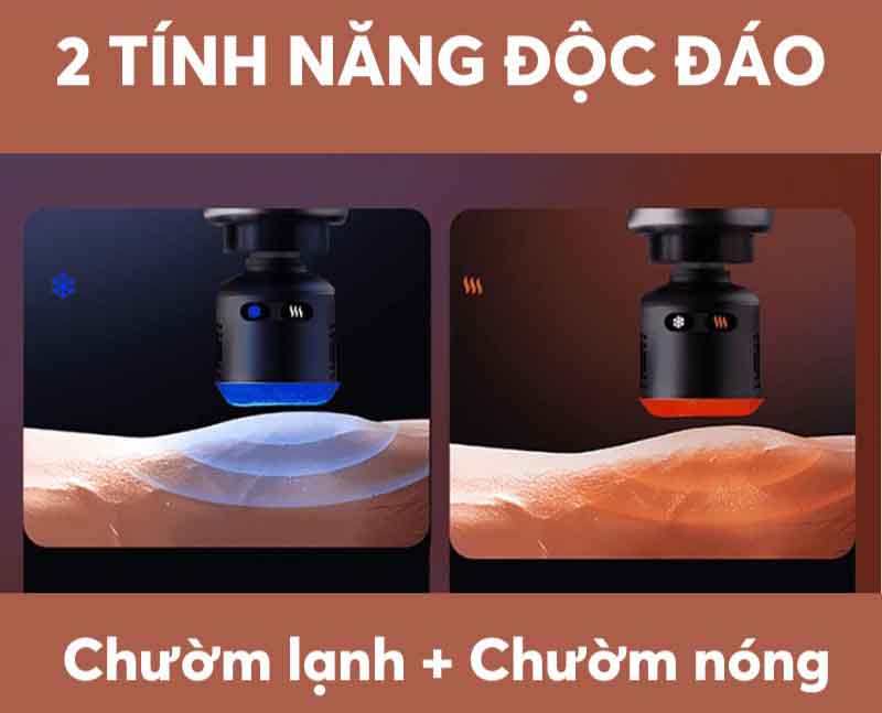 Máy có 2 tính năng chườm lạnh và chườm nóng