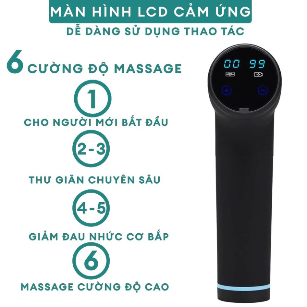 Súng massage trị liệu pin sạc cầm tay Homedics HHP-745 - Hàng chính hãng