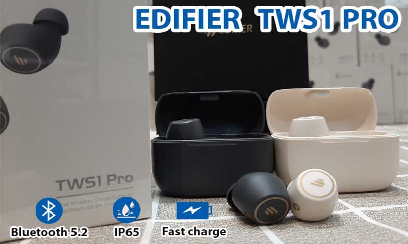 2 màu trắng và kem của Tai nghe Bluetooth Edifier TWS1 Pro