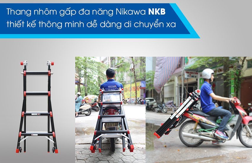 Thiết kế của thang nhôm gấp đa năng Nikawa NKB-45