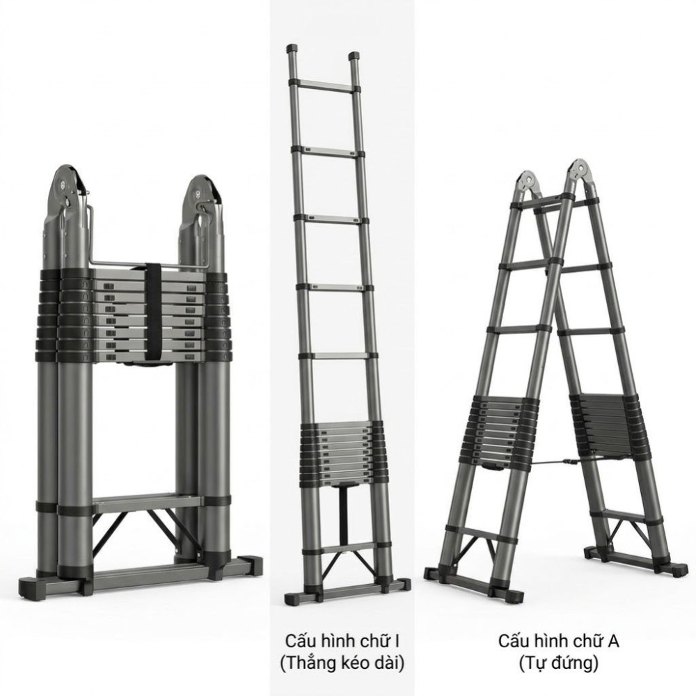 Thang rút gọn chữ A Fujihome STLA34 - Hàng chính hãng