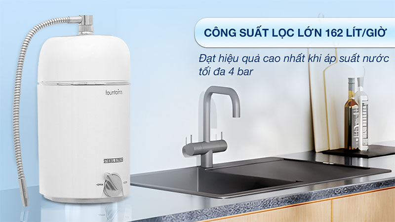 Công suất lọc của Thiết bị lọc nước UF Stiebel Eltron Fountain 7S 1 lõi