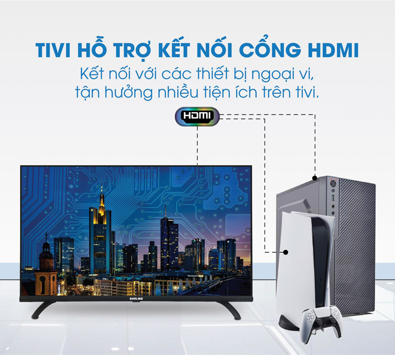Kết nối HDMI truyền tải hình ảnh ở độ phân giải full HD