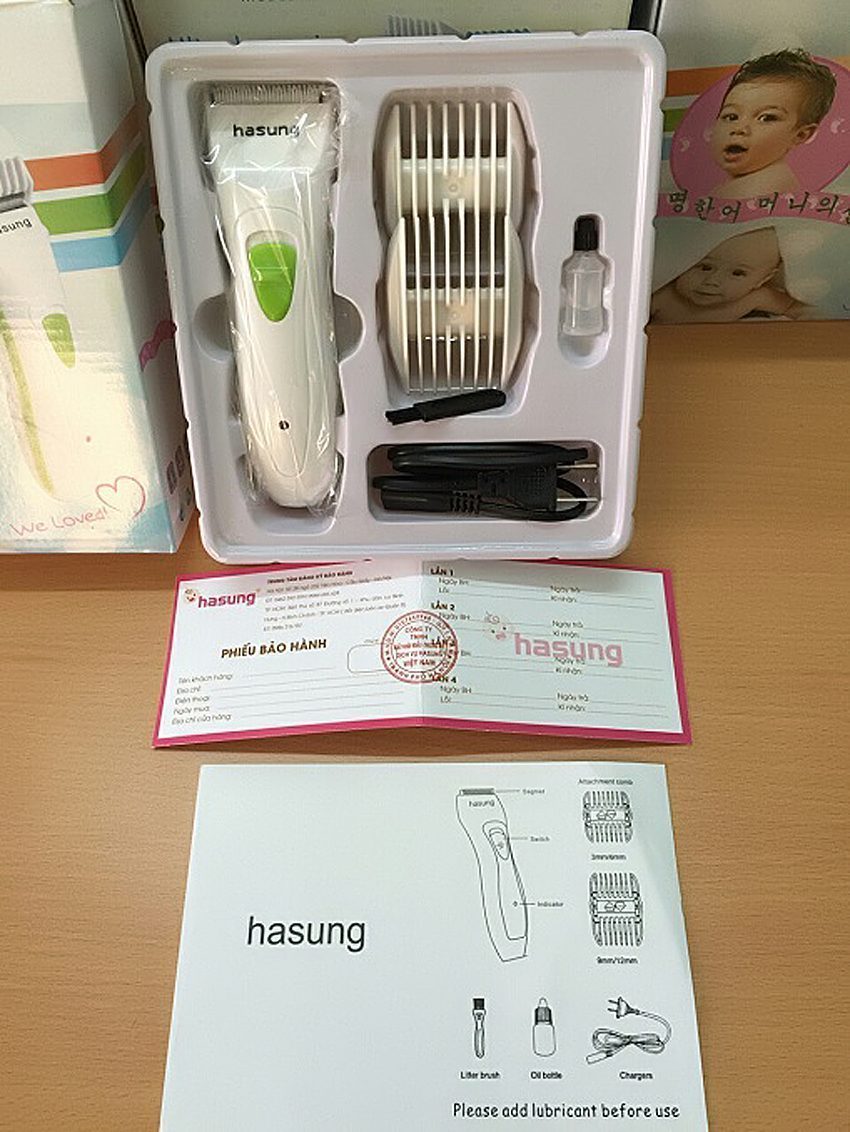 Bộ sản phẩm tông đơ cắt tóc Hasung HS-365
