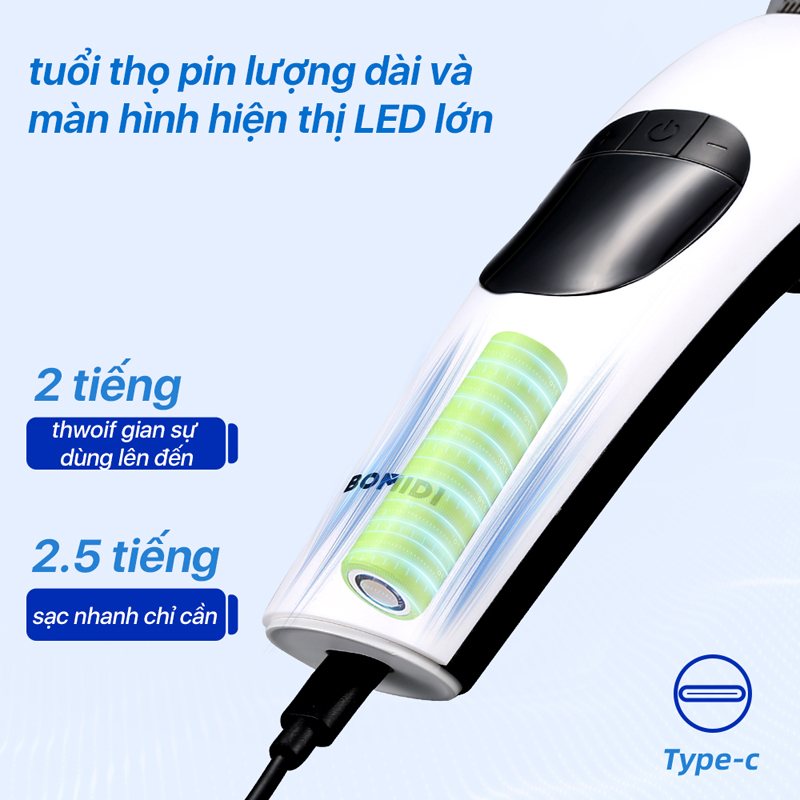 Màn hình LED báo hiệu Pin để người dùng dễ dàng nhận biết và xử lí