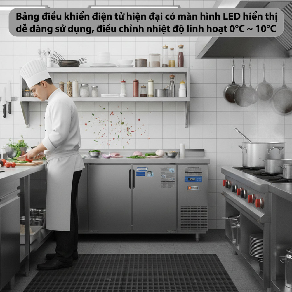 Tủ bàn mát quạt gió Unibar UB-2MI1260 - Hàng chính hãng