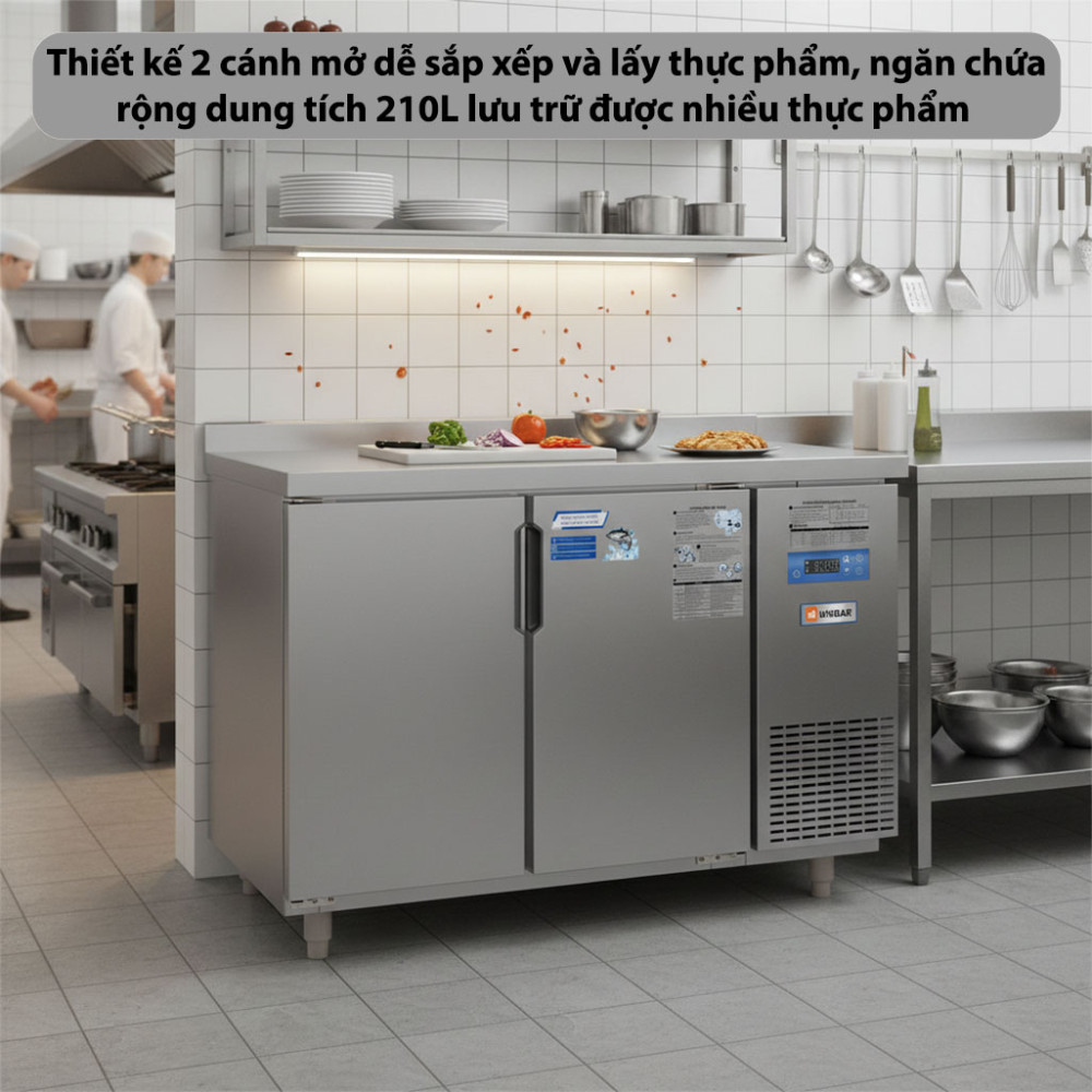 Tủ bàn mát quạt gió Unibar UB-2MI1260 - Hàng chính hãng