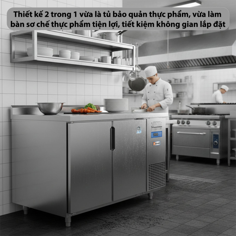Tủ bàn mát quạt gió Unibar UB-2MI1275 - Hàng chính hãng