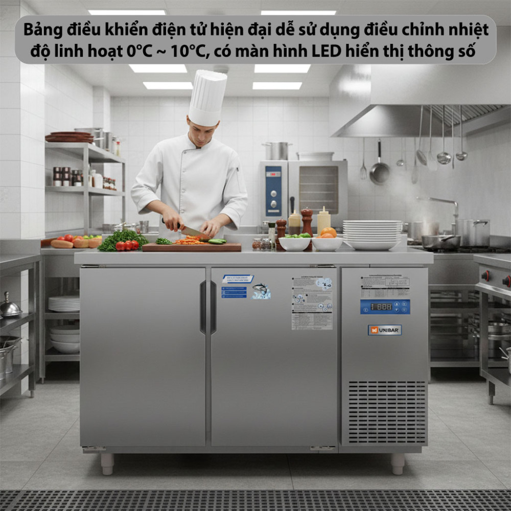 Tủ bàn mát quạt gió Unibar UB-2MI1275 - Hàng chính hãng
