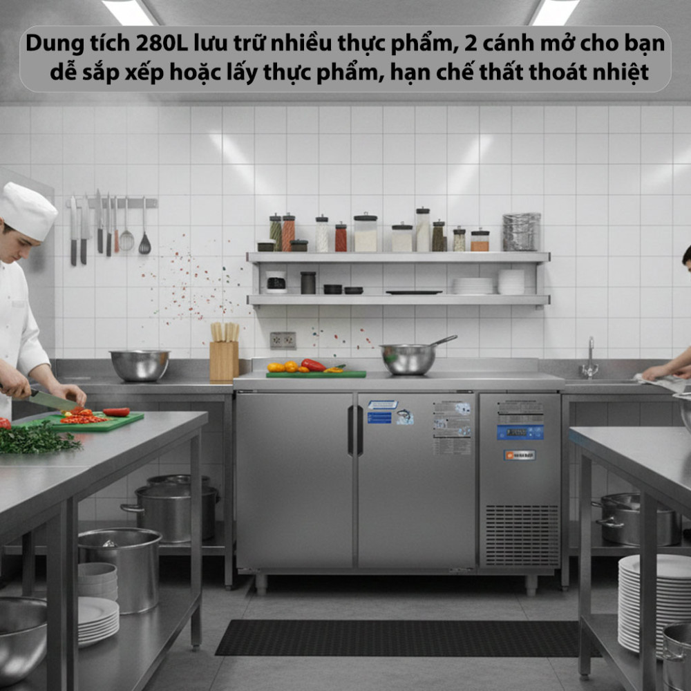 Tủ bàn mát quạt gió Unibar UB-2MI1275 - Hàng chính hãng
