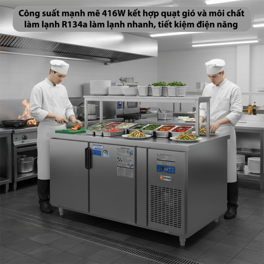 Tủ bàn mát quạt gió Unibar UB-2MI1575 - Hàng chính hãng