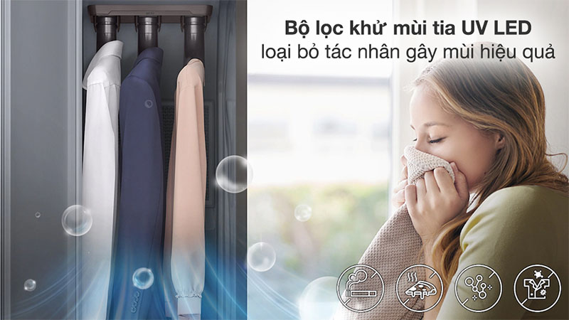 Bộ lọc khử mùi của Tủ chăm sóc quần áo thông minh Inverter Bespoke AirDresser 3 móc Samsung DF60A8500EG/SV