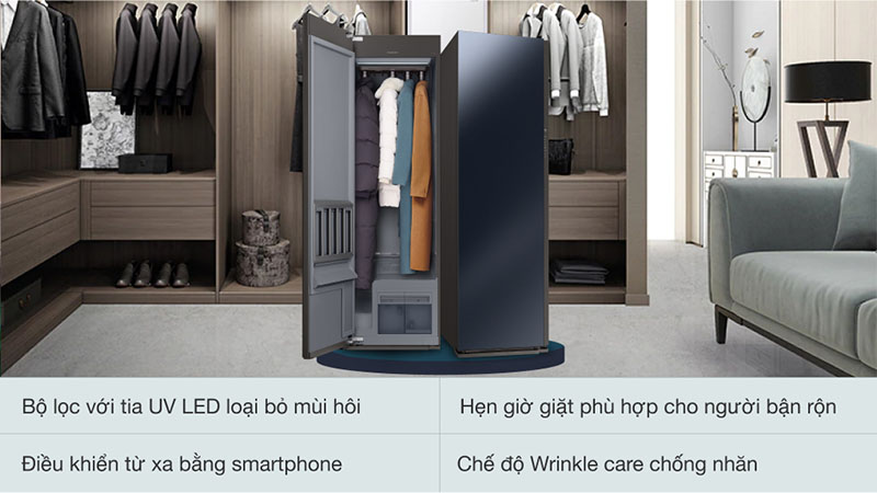 Tủ chăm sóc quần áo thông minh Samsung DF10A9500CG/SV - Hàng chính hãng