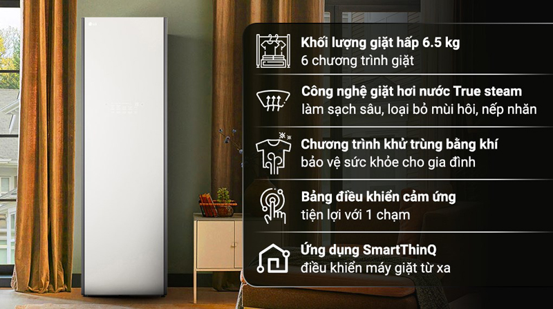 Tính năng nổi bật của tủ chăm sóc quần áo thông minh LG inverter S5BOC