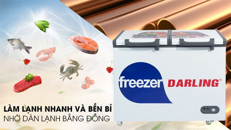 Chất liệu dàn lạnh của Tủ đông 1 ngăn 370L Darling DMF-3799AX-1