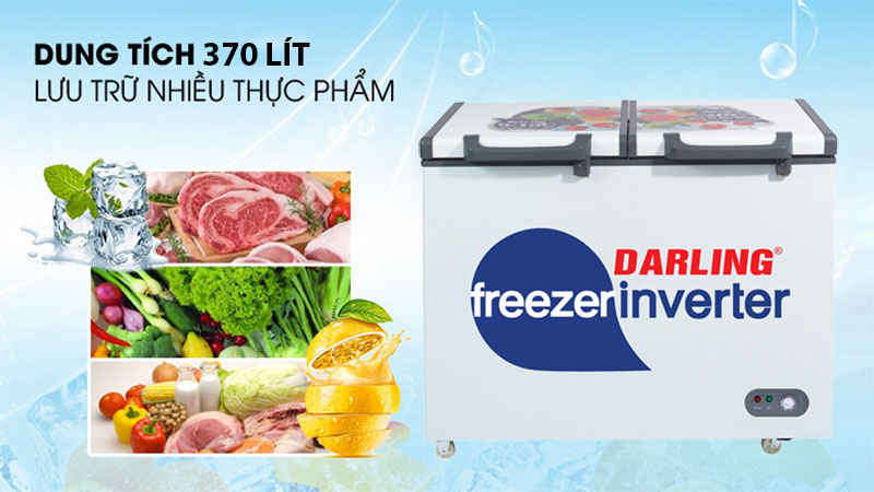 Dung tích của Tủ đông 1 ngăn Inverter Darling DMF-3799AXI-1