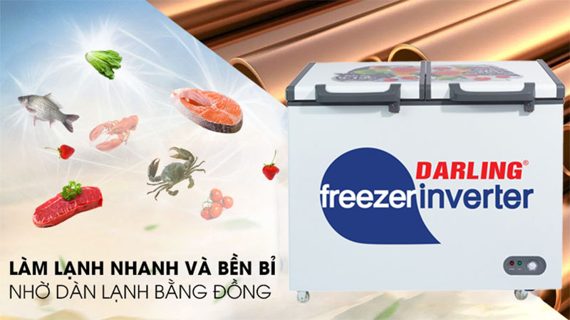 Chất liệu dàn lạnh của Tủ đông 1 ngăn Inverter Darling DMF-3799AXI-1