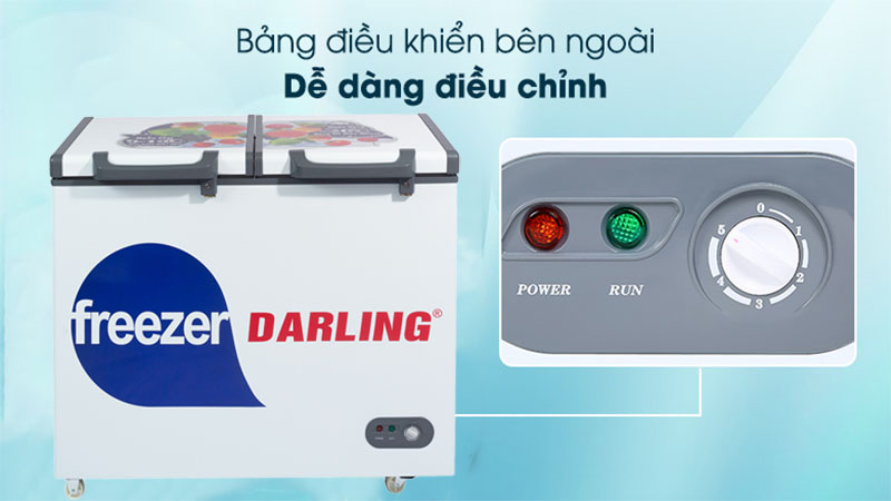 Bảng điều khiển của Tủ đông 1 ngăn 450L Darling DMF-4799AX-1 