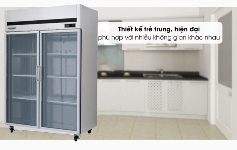 Kiểu dáng tủ đứng hiện đại, sang trọng, đường nét tinh tế