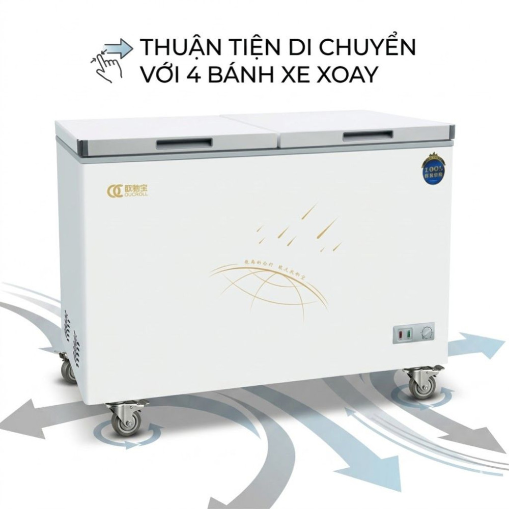 Tủ đông 2 ngăn Oucboll BCD-268 - Hàng chính hãng