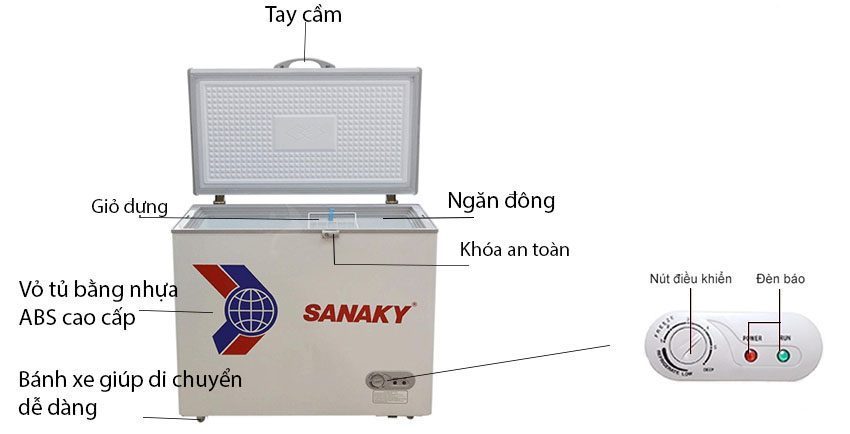Chi tiết của Tủ đông 250 lít Sanaky VH-2599HY2 