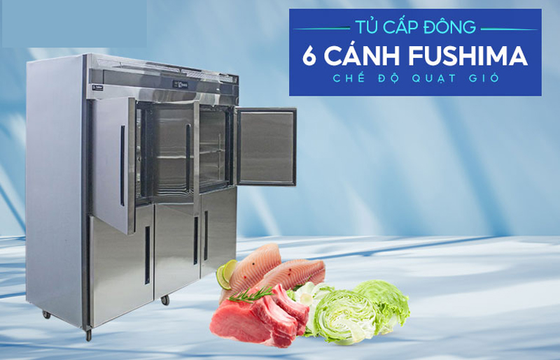 ủ đông công nghiệp 6 cánh Fushima FSM-TDQ1600 sự lựa chọn hoàn hảo cho bếp ăn công nghiệp