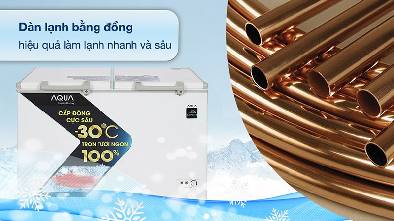 Chất liệu dàn lạnh của Tủ đông Aqua 365 lít AQF-C5702S
