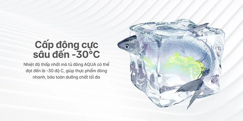 Nhiệt độ cấp đông của Tủ đông Inverter Aqua 515 lít AQF-C6102E