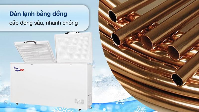 Chất liệu dàn lạnh của Tủ đông Aquafine JW-500F