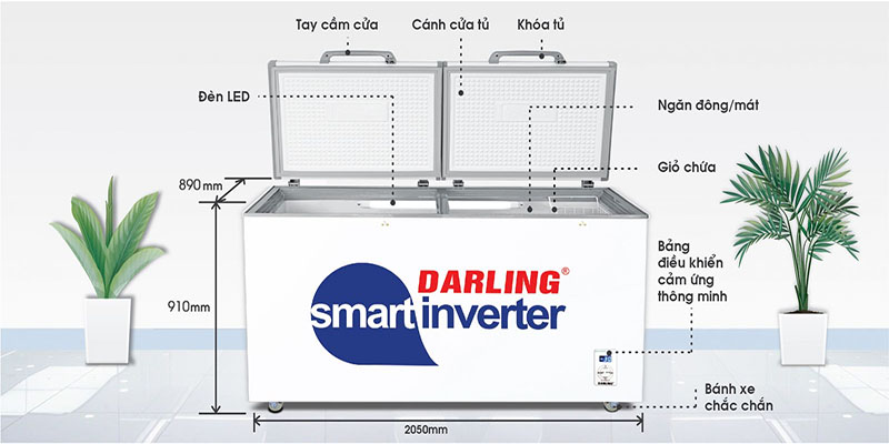 Tủ đông 1 ngăn Inverter Darling DMF-1079ASI