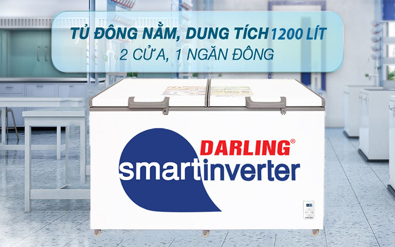 Dung tích của Tủ đông 1 ngăn 1200 lít Darling Inverter DMF-1179ASI-1