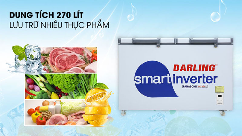 Dung tích của Tủ đông Darling Inverter 270 lít DMF-3799 ASI