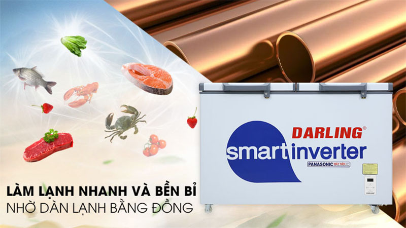 Chất liệu dàn lạnh của Tủ đông Darling Inverter 270 lít DMF-3799 ASI