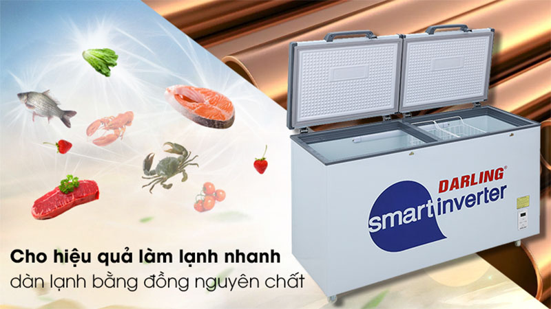 Chất liệu dàn lạnh của Tủ đông Darling Inverter 360 lít DMF-4799 ASI