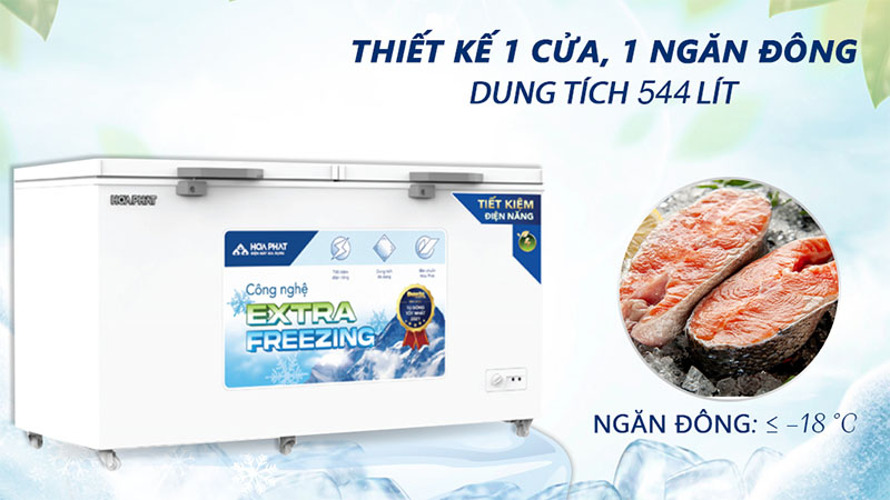 Dung tích của Tủ đông Hòa Phát 544 lít HPF-AD6544