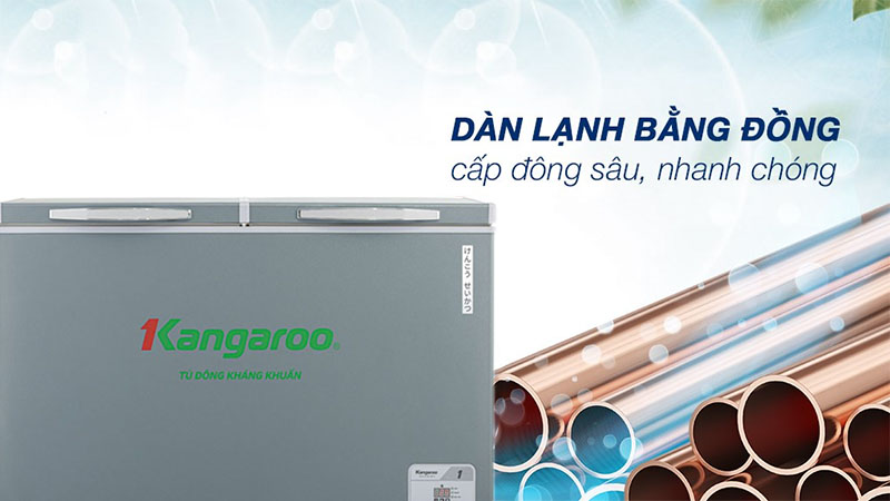 Chất liệu dàn lạnh của Tủ đông IOT kháng khuẩn Kangaroo 286 lít KGFZ346IOT