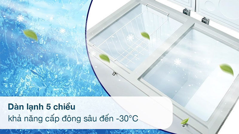 Thiết kế dàn lạnh của Tủ đông Inverter Aqua 295 lít AQF-C4202E 