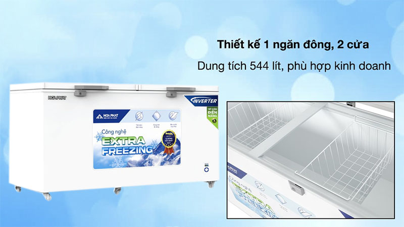 Dung tích của Tủ đông Inverter Hòa Phát 544 lít HPF-AD8544.1