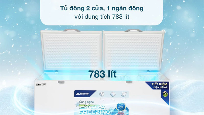 Dung tích của Tủ đông Inverter Hòa Phát HPF-AD8783.1