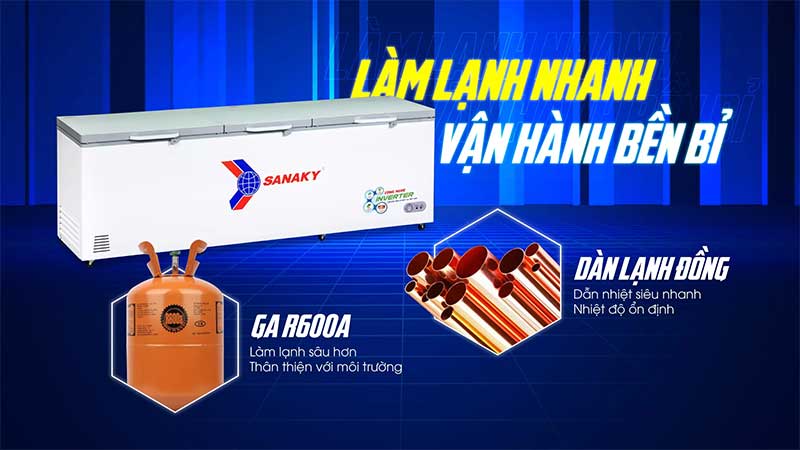 Tủ đông Inverter Sanaky VH-1399HY4K - Hàng chính hãng
