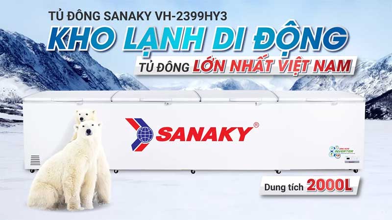 Tủ đông Inverter Sanaky VH-2399HY3 - Hàng chính hãng