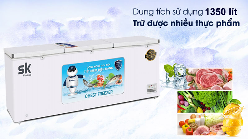Dung tích của Tủ đông Inverter Sumikura SKF-1350SI/JS