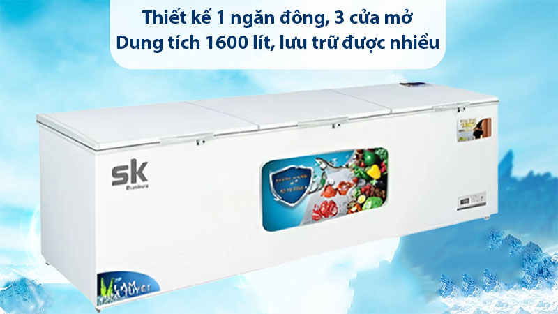 Dung tích của Tủ đông Inverter Sumikura SKF-1600SI