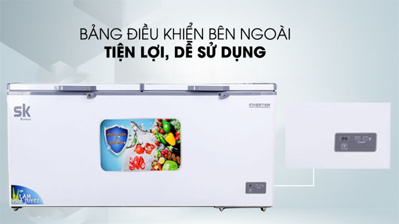 Bảng điều khiển của Tủ đông Inverter Sumikura SKF-750SI