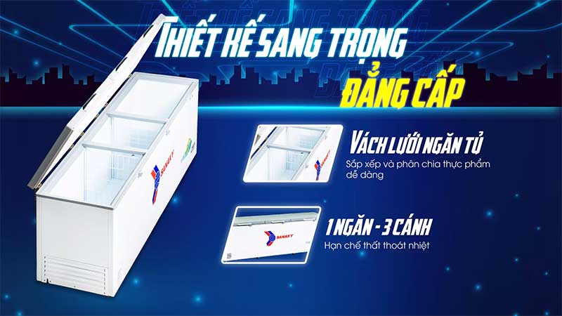 Thiết kế của Tủ đông Sanaky VH-1199HYK