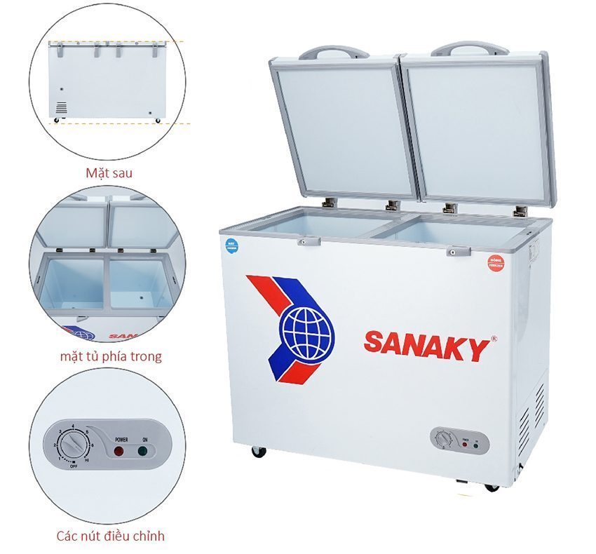Chi tiết của tủ đông Sanaky VH-405W2