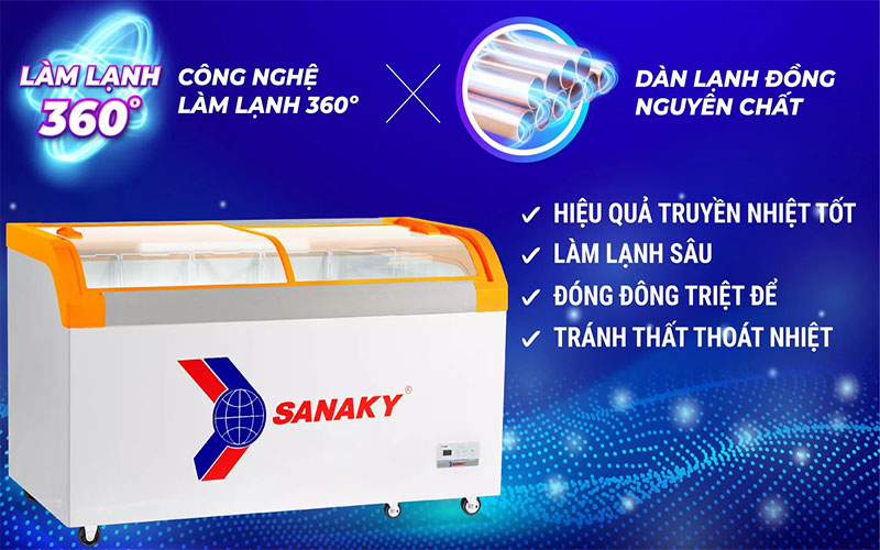 Công nghệ làm lạnh của Tủ đông Sanaky VH-899KA