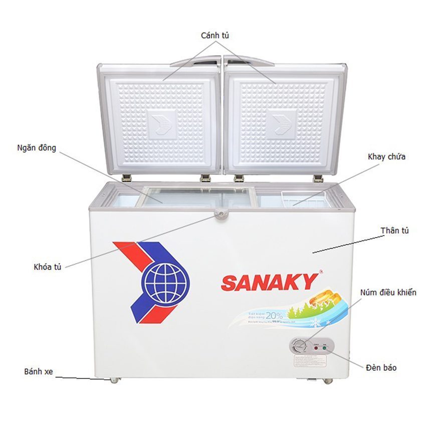 Chi tiết của Tủ đông dàn đồng Sanaky VH-3699A1